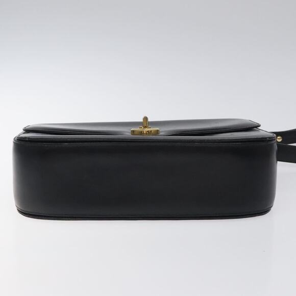 GUCCI Shoulder Bag Leather Black Gold - Picture 9 of 12